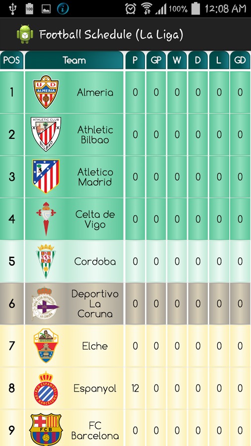 Football Schedule (Liga BBVA)截图4