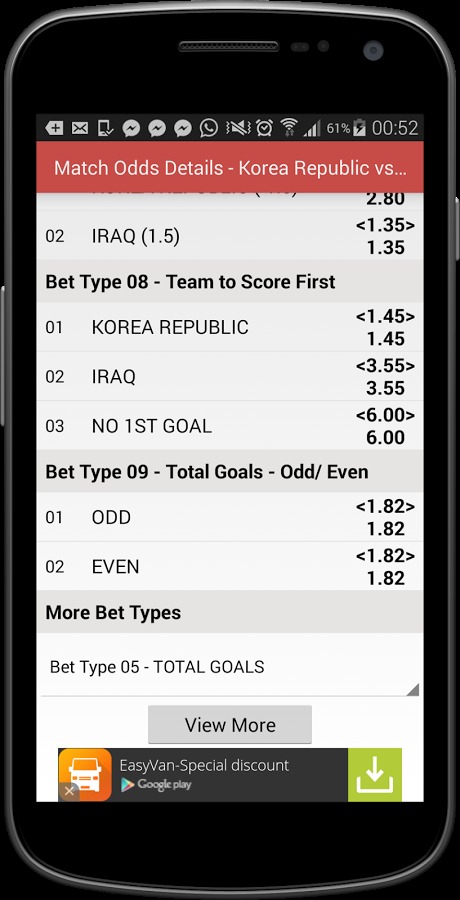 Singapore Football Odds截图4