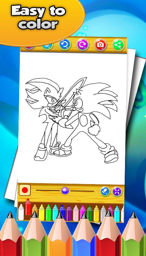 How to color Sonic Hedgehog截图4