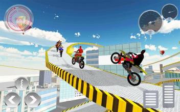 Superheroes Impossible Tracks Bike Racing Game截图4