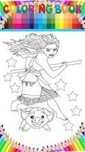 Coloring Book Princess Maona for fans截图2