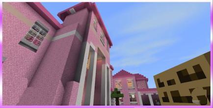 Luxurious Pink DollHouse. Map for MCPE截图1