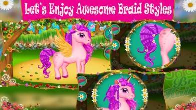 Fairy Unicorn Braided Hairstyle Salon截图3