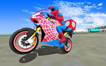 Super Hero Stunt Bike - Spider Hero Pizza Delivery截图3