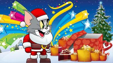 Adventure Santa Tom cat run : santa running截图1