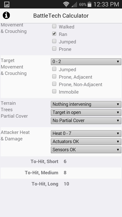 BattleTech Calculator截图2