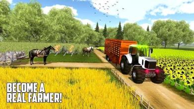 Farm Tractor Farming Sim 2018: Best Game截图2