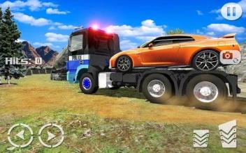 Offroad Police 4x4 Tow Truck Trailer Rescue截图5