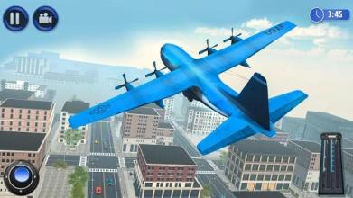 Airplane Pilot US Police Car Transporter Games截图3