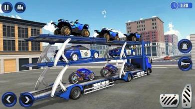 Airplane Pilot US Police Car Transporter Games截图4