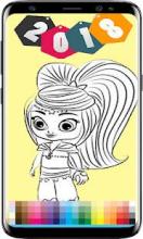 Shimmer shine coloring page by fans截图1