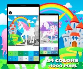 Unicorn Color by Number: Unicorn Pixel Art NEW截图5