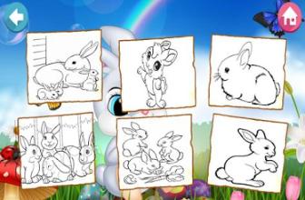 Coloring Bunny Cartoon Page Painting截图1