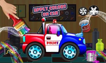 Police Cop Car Wash & Repair Mechanic Workshop截图3