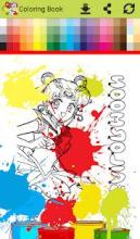 Princess anime Coloring Books for Kids Free Games截图5