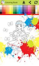 Princess anime Coloring Books for Kids Free Games截图4