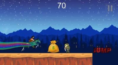 Rainbow unicorn run 2-ninja bahubali & zombie 3截图5