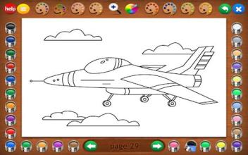 Coloring Book 12 Lite : Airplanes截图3