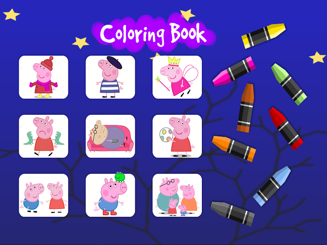 Color book paint Peppy pig截图4