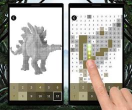 Pixel Color By Number: Jurassic Dinosaur Pixel Art截图4