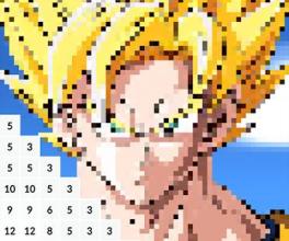 Goku Pixel Color by Number: Goku Saiyan Pixel Art截图1