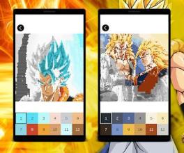 Goku Pixel Color by Number: Goku Saiyan Pixel Art截图4