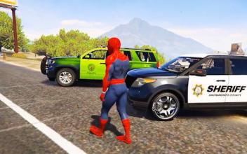 Police Car Superhero Racing Stunts Game截图4