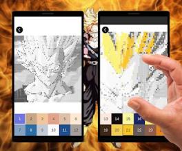 Goku Pixel Color by Number: Goku Saiyan Pixel Art截图3