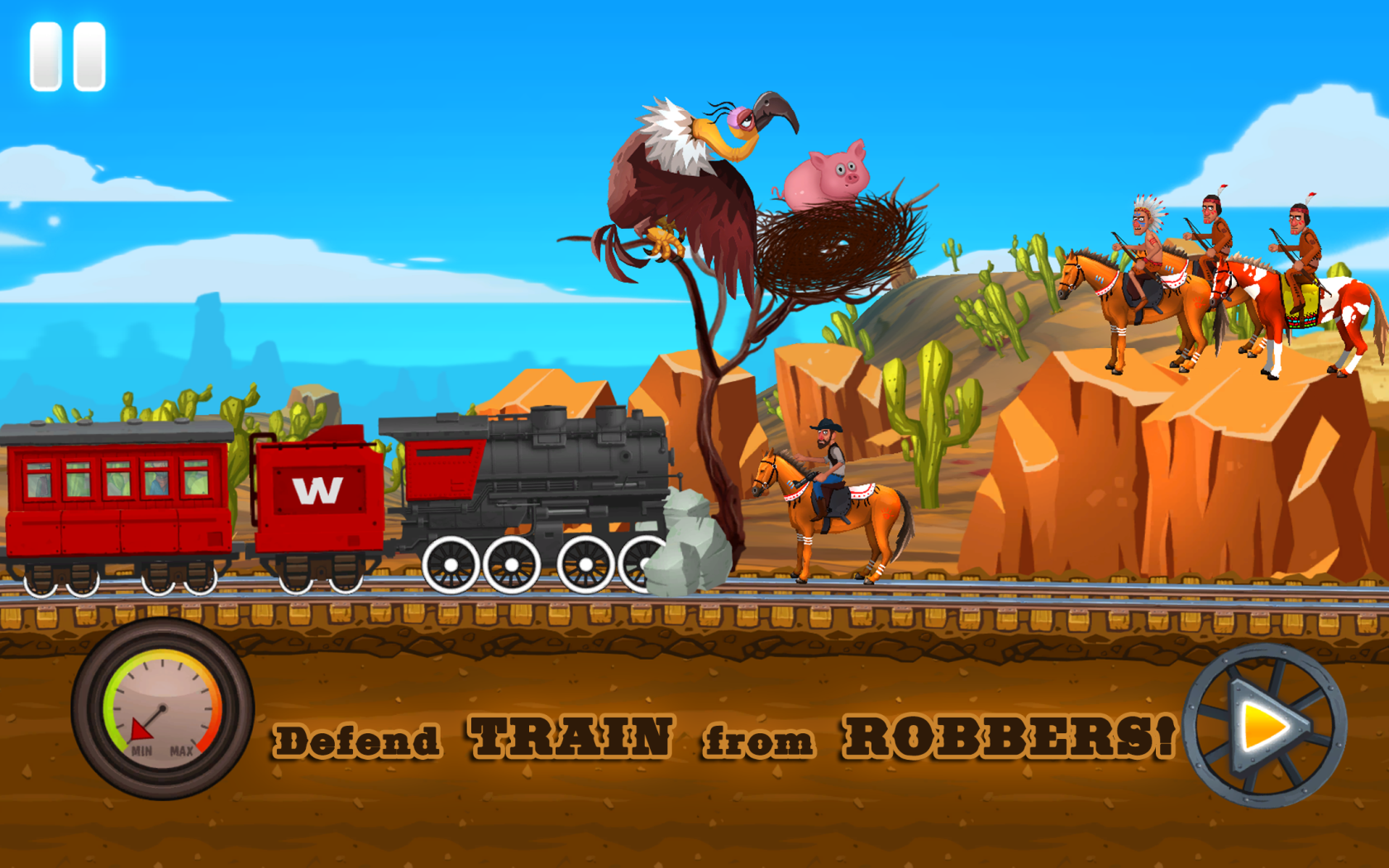 Western Train Driving Race截图2