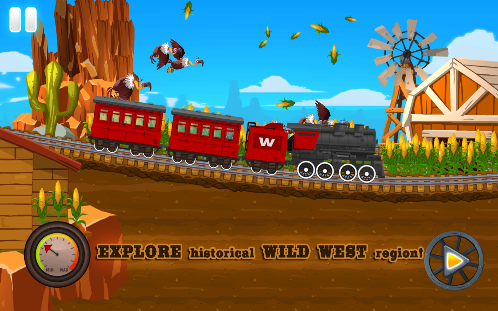 Western Train Driving Race截图4