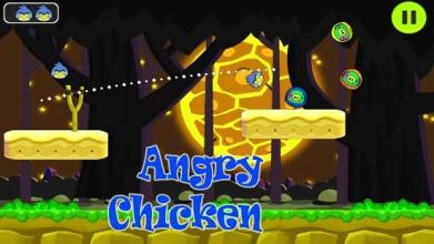 Angry Chicken Slingshot Throw Down hungry birds截图4