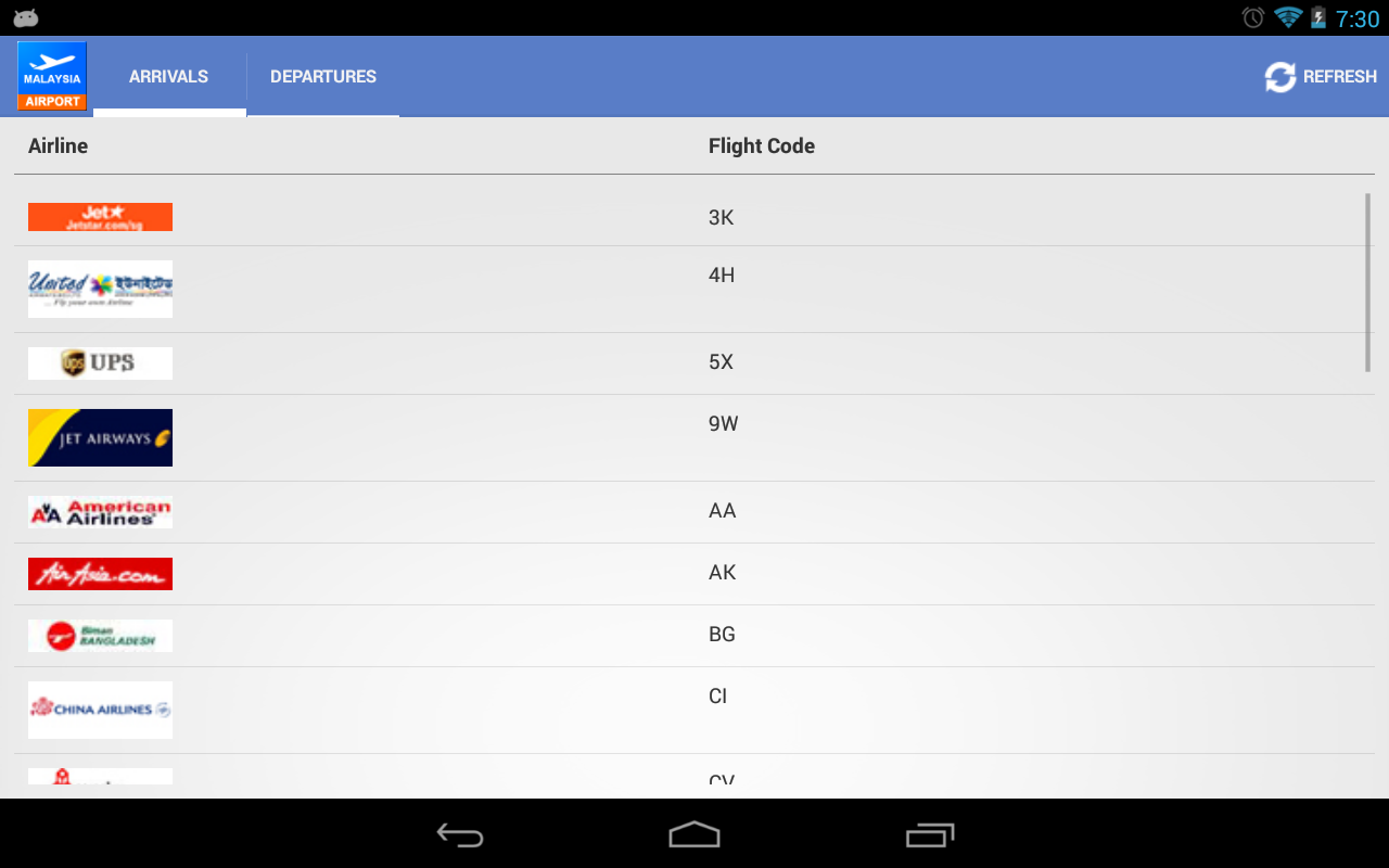 Malaysia Flight Info截图1