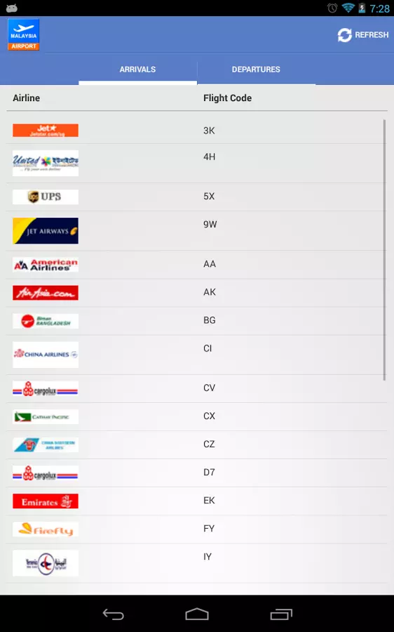 Malaysia Flight Info截图4