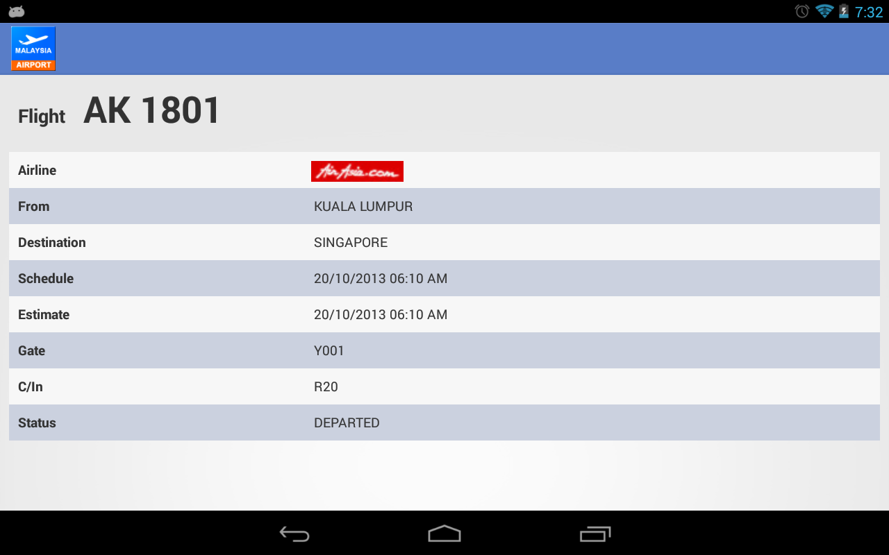 Malaysia Flight Info截图3