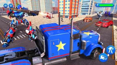 Police Robot Truck Flying Hero City Rescue Mission截图2