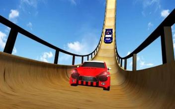 US Police McQueen Car Vertical Mega Ramp Stunts截图2