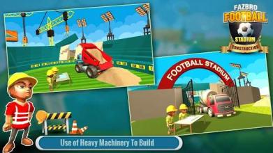 Football Stadium Builder Construction Crane Game截图2