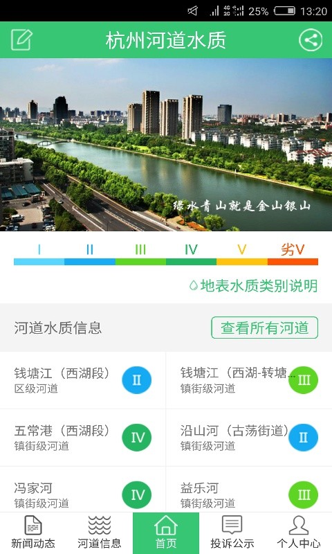 杭州河道水质截图2