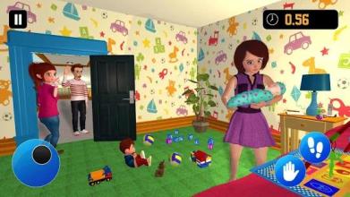 Happy Family Siblings Baby Care Nanny Mania Game截图2