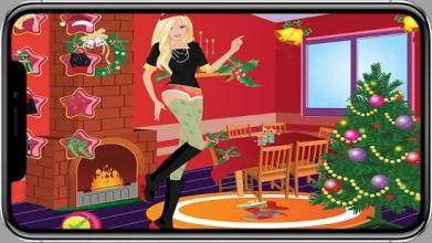 cute santa dressup doll game截图1