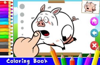 Draw pep and Paint Pig Cartoon Games截图2