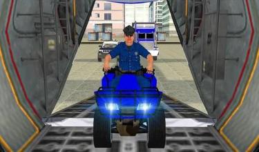 Police Limousine Car ATV Bike:Plane Transport Game截图3