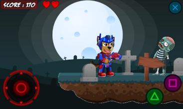 Paw Puppy Chase Battle Zombie Patrol - paw games截图2