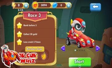 3D Car Whiz - Balapan Mobil Robot截图2