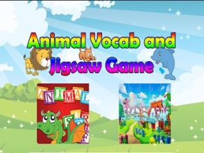 Animal Vocabulary and JigSaw Game截图2