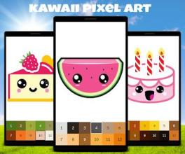 Kawaii Color by Number: Kawaii Pixel Art截图3