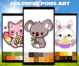 Kawaii Color by Number: Kawaii Pixel Art截图2