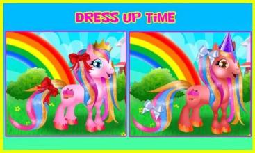 Rainbow Cute Pony Caring截图1