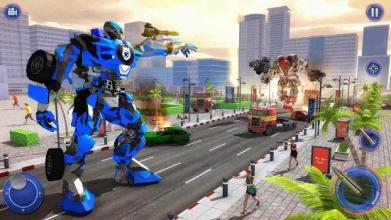 Transforming Cop Robot Car Bear Robot Animal Games截图1