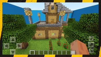 Find the Button Mini-game Houses. Map MCPE截图2